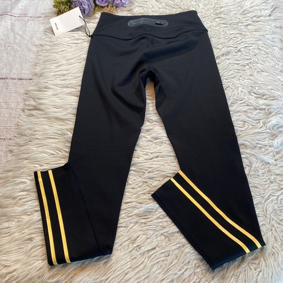 Splits59 Black Leggings with Gold Stripes - Picture 8 of 10